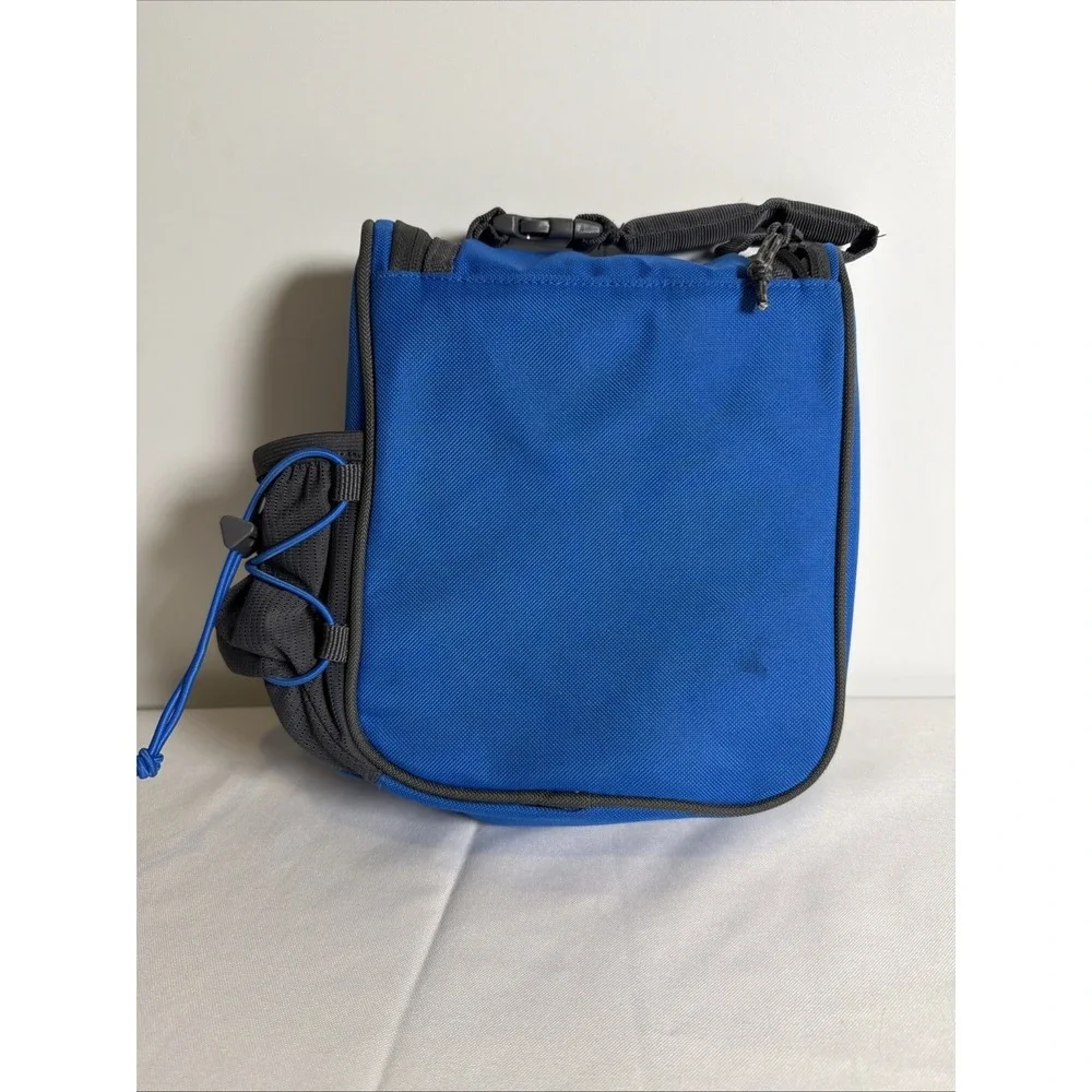 Columbia Blue Zippered Thermal Lunch Bag Tote With Bungee Drink Pocket